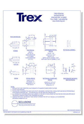 Trex Seclusions Fencing Components