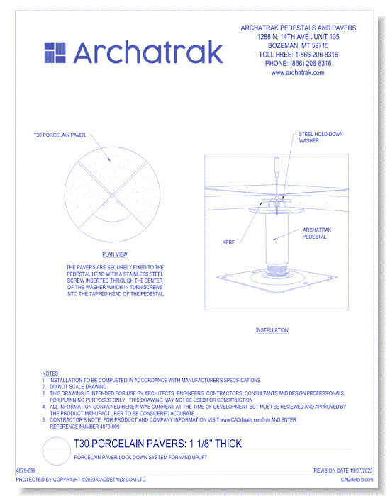 T30 Porcelain Pavers: Lock Down System for Wind Uplift