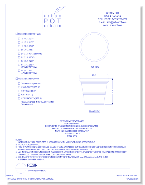 Saphir Flower Pot