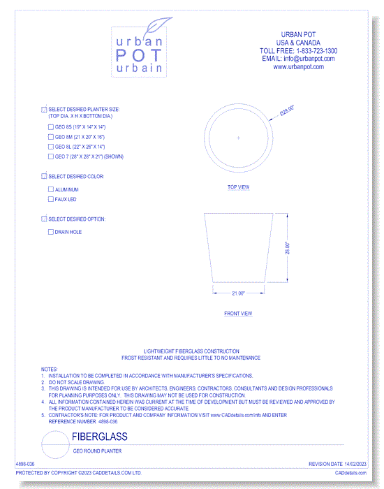 GEO Round Planter