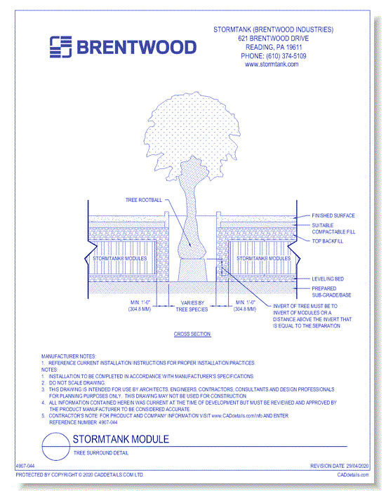 StormTank Module: Tree Surround Detail