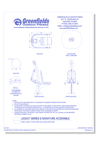 Legacy Series: Model ( UBX244 ) Tricep Press (Adjustable Resistance)