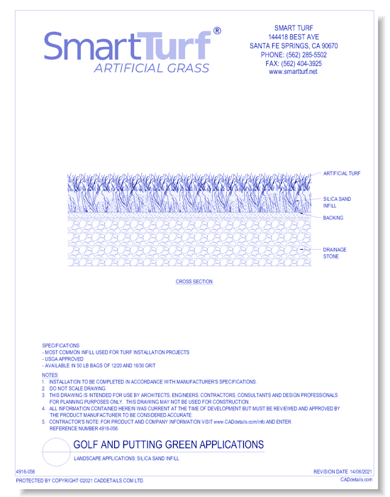Landscape Applications: Silica Sand Infill