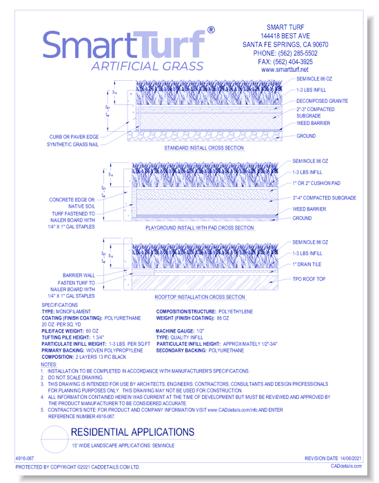 15' Wide Landscape Applications: Seminole
