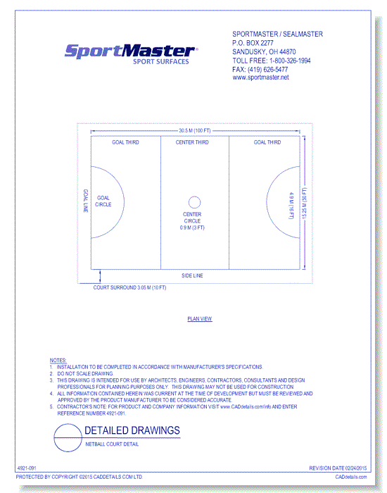 Netball Court Detail 