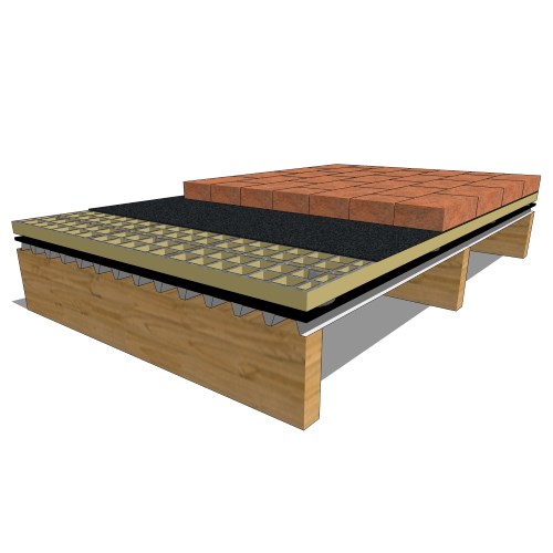 GRATEDEX®: PK13–loose laid structural floor over bearing surface on float plates for dry-lay pavers