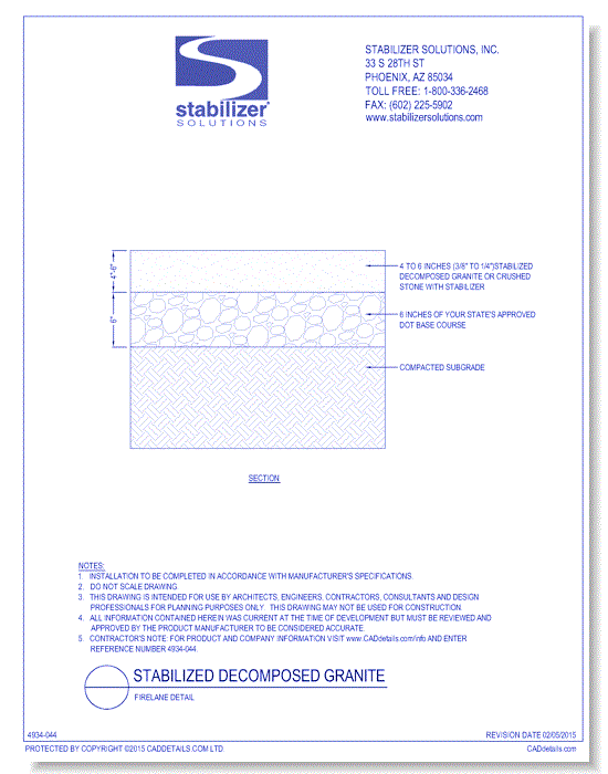 Stabilized Decomposed Granite: Firelane