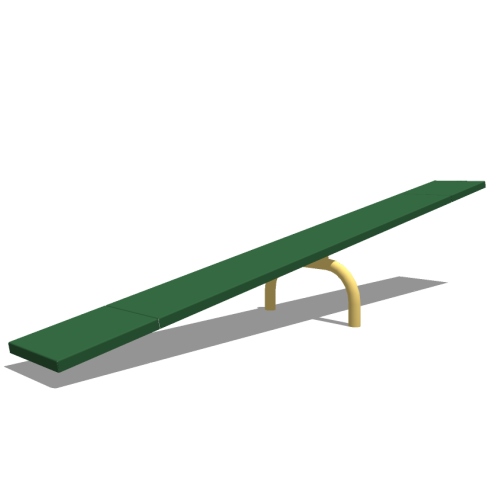 Dog Park Outfitters - Teeter Totter - Inground Mount, 128"L x 15"W x 25.25"H, 100 lbs