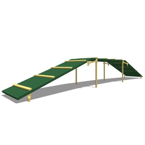 Dog Park Outfitters - Bridge Walk - Inground Mount, 230.25"L x 36"W x 32"H, 360 lbs