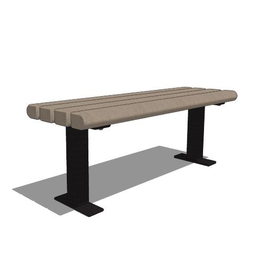 Gyms For Dogs™ - DL-TBS-4-RPW: Trail Bench Seat, Recycled Poly Wood Grain - 4' Length