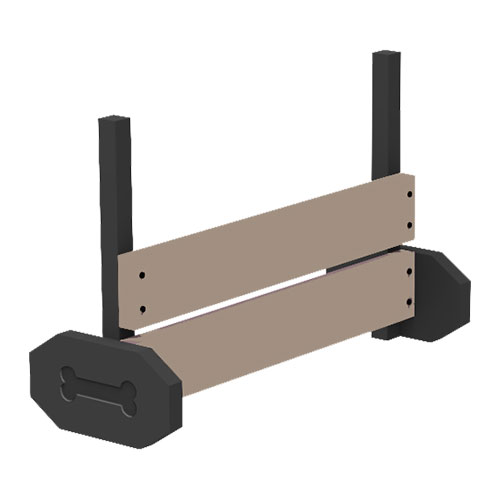 Gyms For Dogs™ - DL-JM-RPW: Jump Hurdle - Medium - RPW 