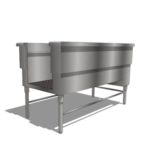 Doggie Wash Tub™ - DL-DWTFS: Pro Architectural Series 60 - ADA Stainless Steel Dog Wash Tub Hair Catching System