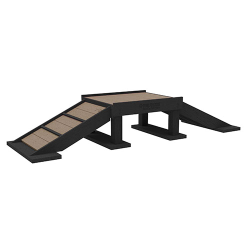 Gyms For Dogs™ - DL-BC1-RPW-10015: Bridge Climb - 28 Incline Playful, 18" Tall (S/M)