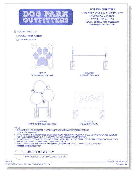 Dog Park Outfitters - Express Course - 4 Stations 