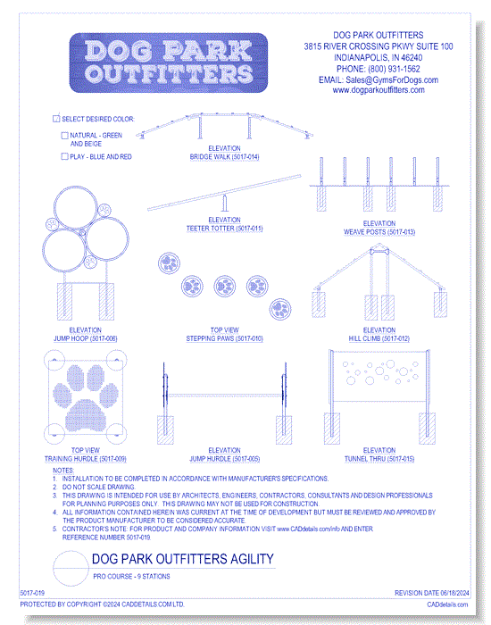 Dog Park Outfitters - Pro Course - 9 Stations