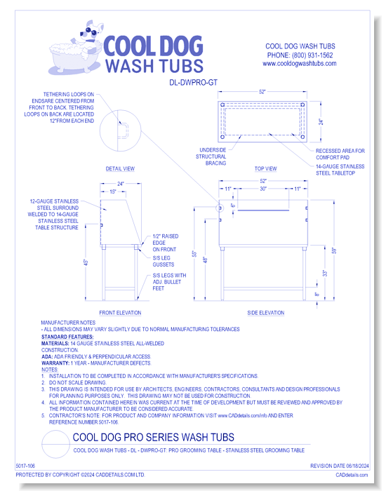 Pro Grooming Table: Grooming Table
