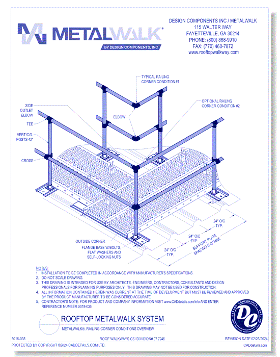 Metalwalk®, Railing Corner Conditions Overview