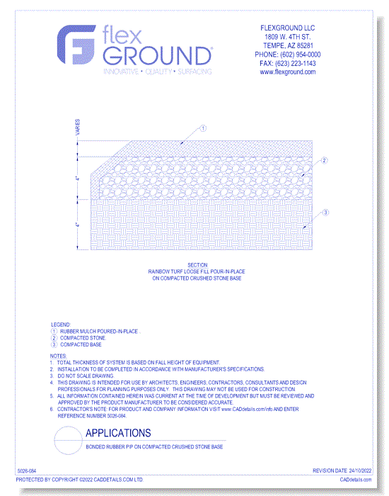 Bonded Rubber PIP on Compacted Crushed Stone Base