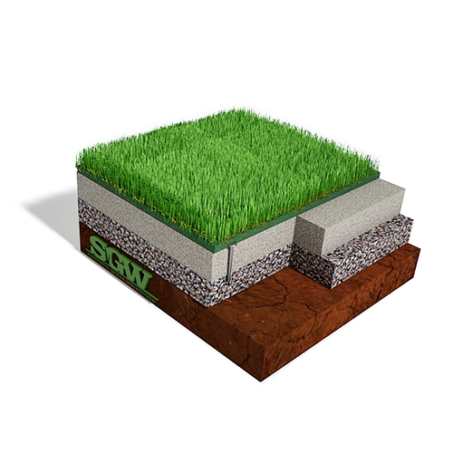 Landscape Synthetic Turf on Compacted Drainage Materials