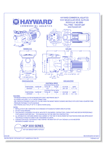 HCP 3000 Series Pumps: HCP30301