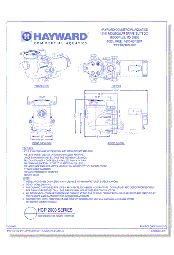 HCP 2000 Series Pumps: HCP20103