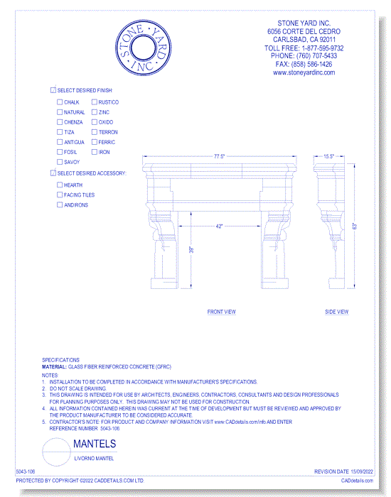 Livorno Mantel