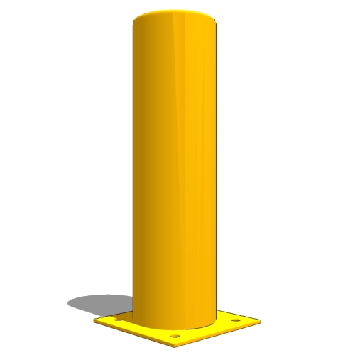10" Base Plate Bollard Size A -  R0.2