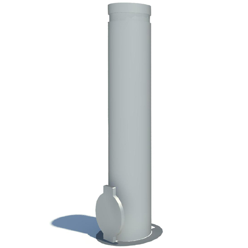 20 MPH Low Speed Crash Tested Internal Locking Bollard - 6" Diameter