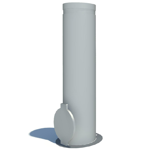 30 MPH Low Speed Crash Tested Internal Locking Bollard - 8" Diameter