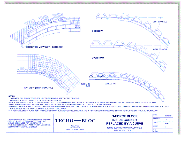 G-Force Retaining Wall: Curved Inside Corner