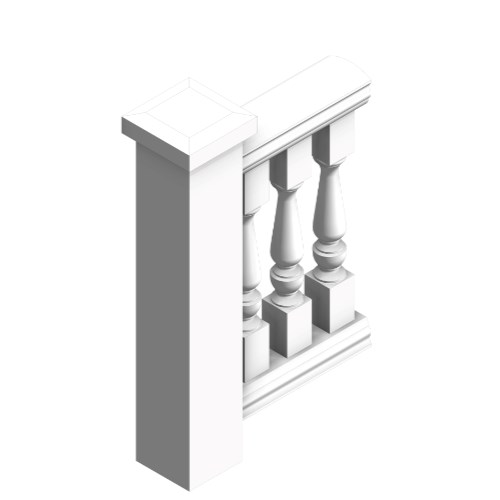 6" x 37" Fiberglass, Urethane, & Synthetic Stone Balustrades, Railing System - #3502 Baluster