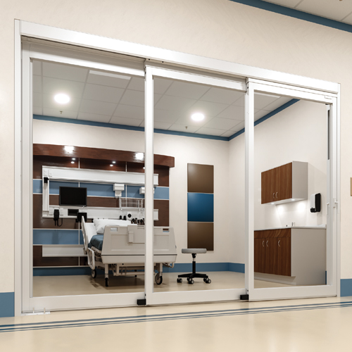 CAD Drawings BIM Models ASSA ABLOY Entrance Systems  VersaMax 2.0 Sliding Telescopic ICU Door