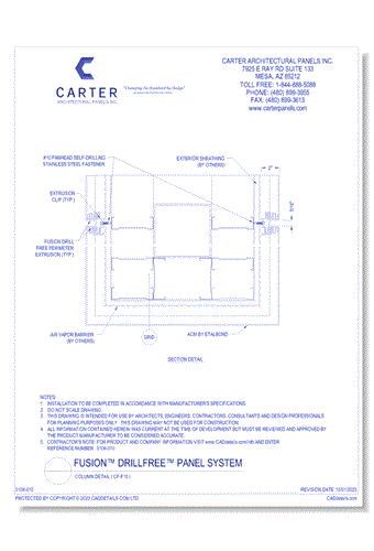FUSION™ PANEL SYSTEM: Column Detail ( CF-F10 )