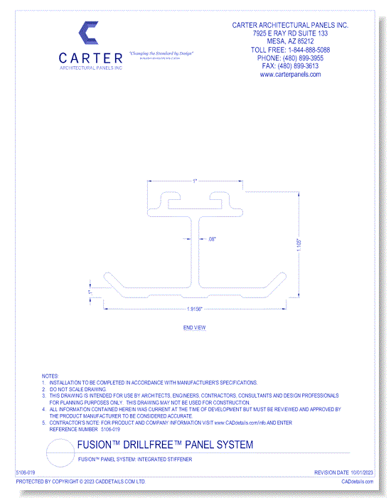 FUSION™ PANEL SYSTEM: Integrated Stiffener