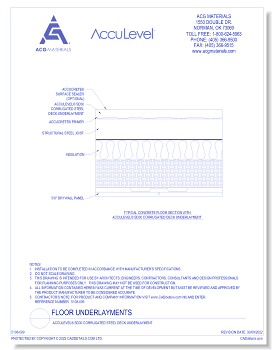 AccuLevel® SD30 Corrugated Steel Deck Underlayment