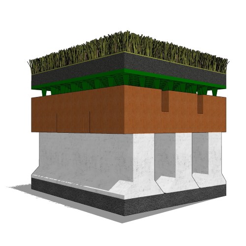 Rooftop - Padding Over Membrane With Piers