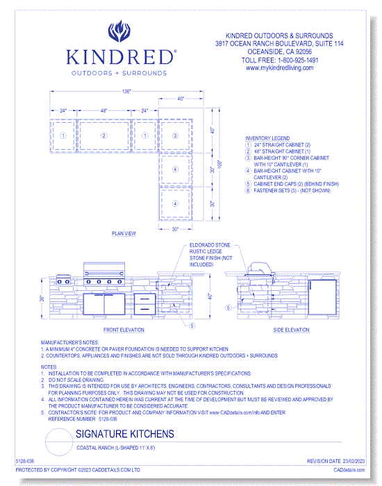 Signature Kitchens: Coastal Ranch ( L-Shaped 11'x8' )