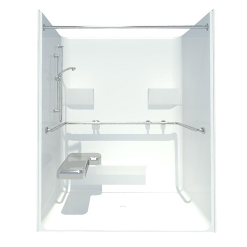 60": Shower - AcrylX™ Applied Acrylic Code Compliant Roll In Shower One Piece (XST6334BF)
