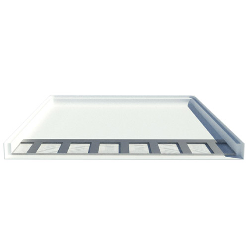 60": Shower Base - AcrylX™ Applied Acrylic Code Compliant Roll In Shower Base (XSB6232BF.75)