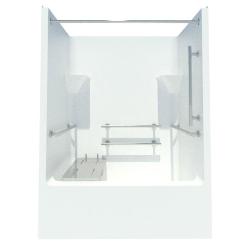 60": Tub Shower - Premium Cast Acrylic Code Compliant Tub Shower with Open Top (XSA6000TS OT)