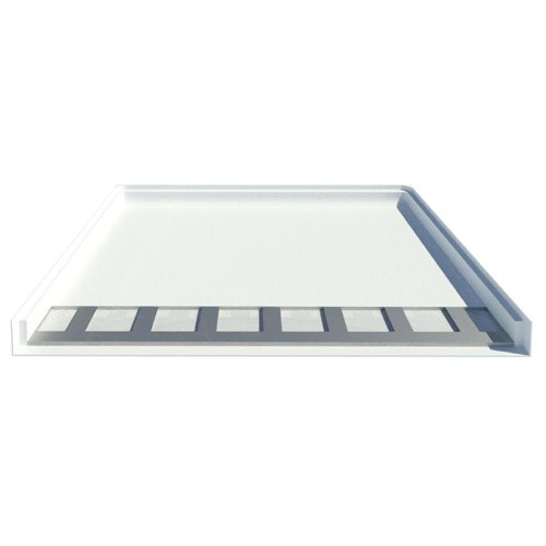 60": Shower Base - AcrylX™ Applied Acrylic or Solid Surface Code Compliant Roll-In Shower Base with Integral Trench Drain (XSB or SSB6238TR.75)