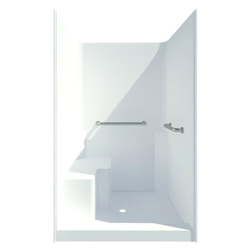 48": Shower - AcrylX™ Applied Acrylic Accessible Shower with Integral Seat (XSS4837SH MS)