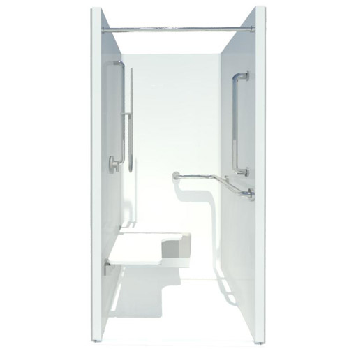36": Shower - Premium Cast Acrylic Code Compliant Transfer Shower with Integral Trench Drain (XST3838TR .75 RRF)