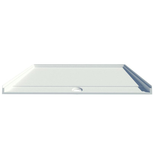 60": Shower Base - Sollus ProTrench Code Compliant Compression-Molded Solid Surface Roll In Shower with Integral Trench Drain (SWB6234TR.75)