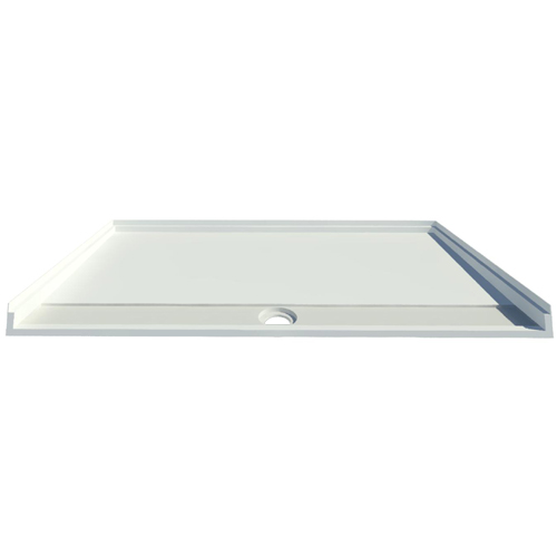 62" x 34": Compression-Molded Solid Surface Shower Base Roll-In (SWB6234TR.75)