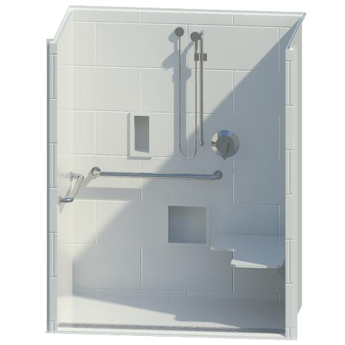 CAD Drawings BIM Models Comfort Designs Bathware Asura Trench Drain - 60" Showers and Bases 