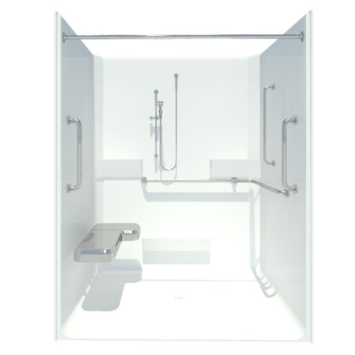 CAD Drawings BIM Models Comfort Designs Bathware AcrylX™ - 60" ADA Roll In Showers and Bases
