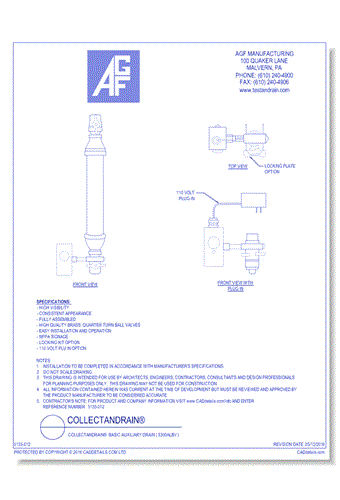 COLLECTanDRAIN®: Basic Auxiliary Drain ( 5300ALBV )