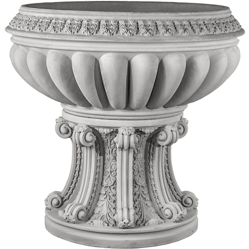 CAD Drawings Jackson Cast Stone 42" St. Tropez Bowl With Pedestal