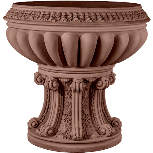 CAD Drawings Jackson Cast Stone 42" St. Tropez Bowl With Pedestal